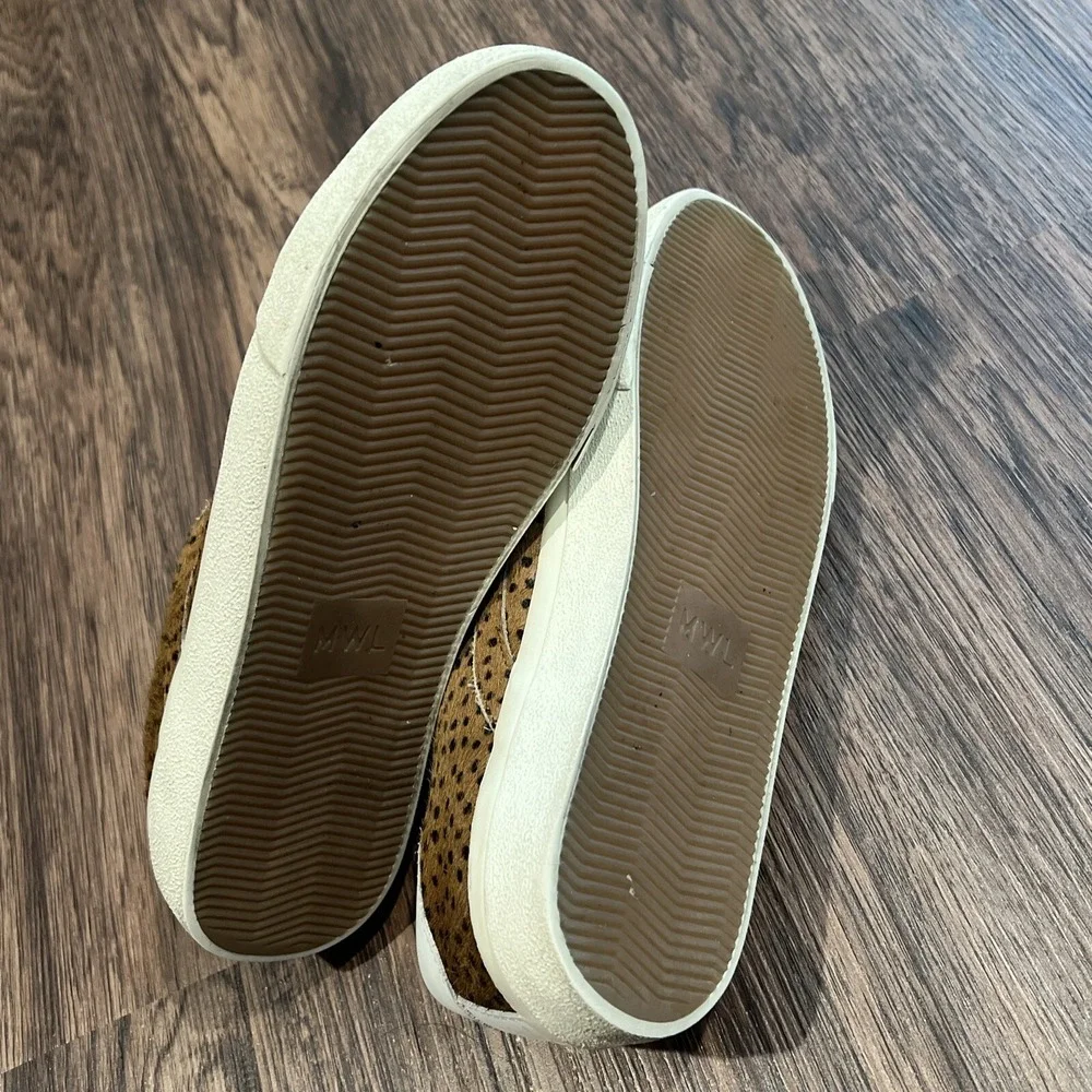 Madewell Sidewalk Spot Dot Womens 7.5M Calf Hair Low Top Casual Sneakers Shoes